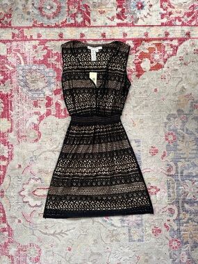 Max Studio black cotton mini dress